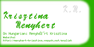 krisztina menyhert business card